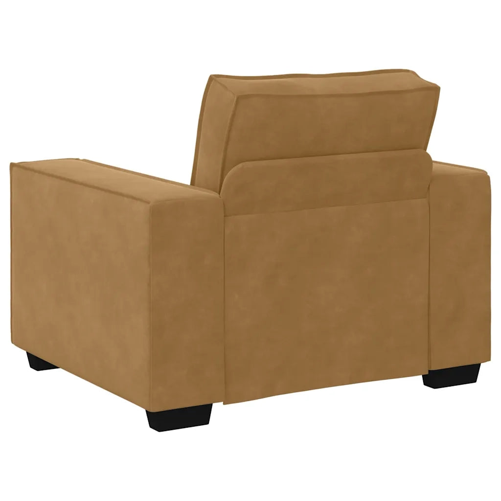 Set di Divani 3 pz con Cuscini Marrone in Velluto 3324625