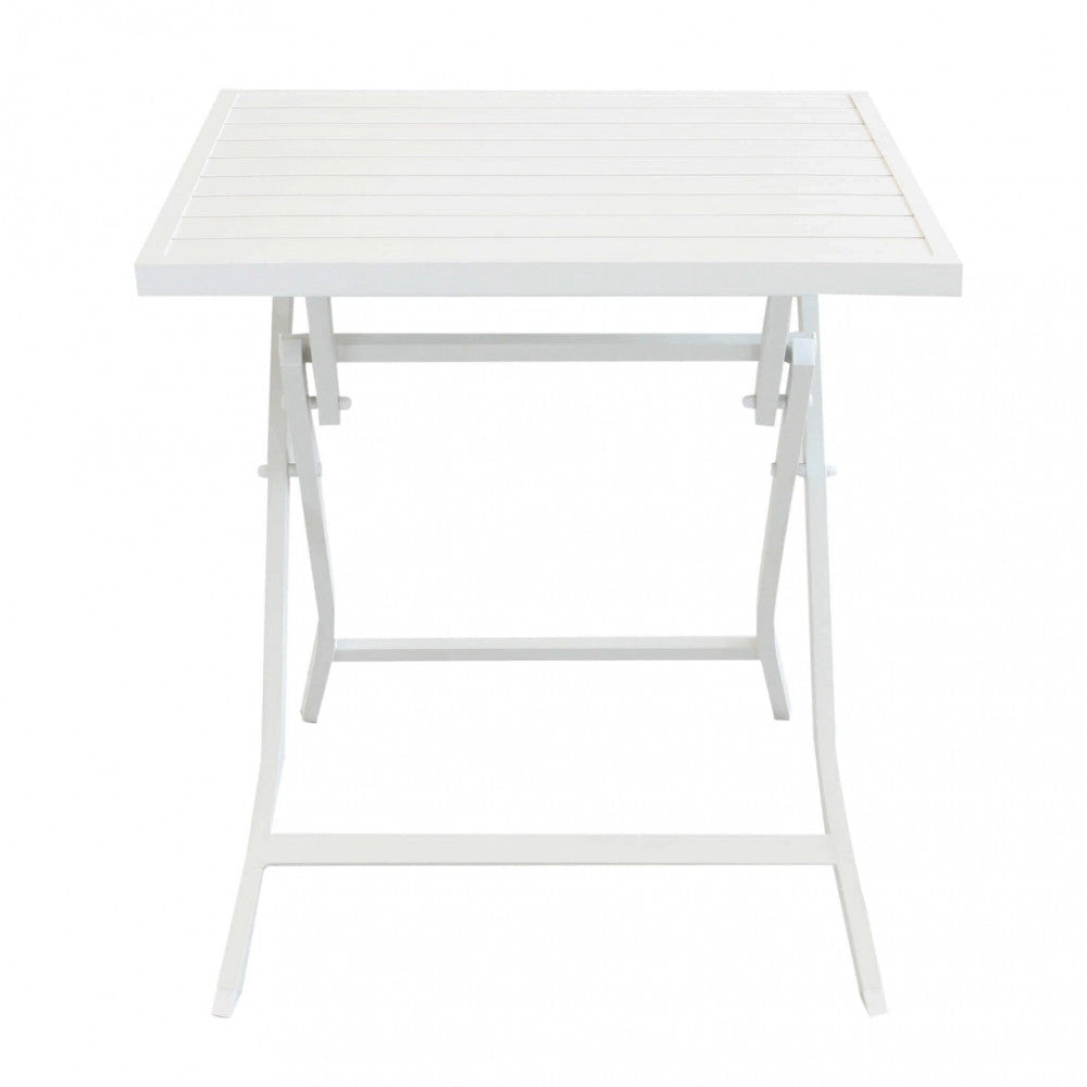 Tavolo Alabama 70x70x73 h cm in Alluminio Bianco