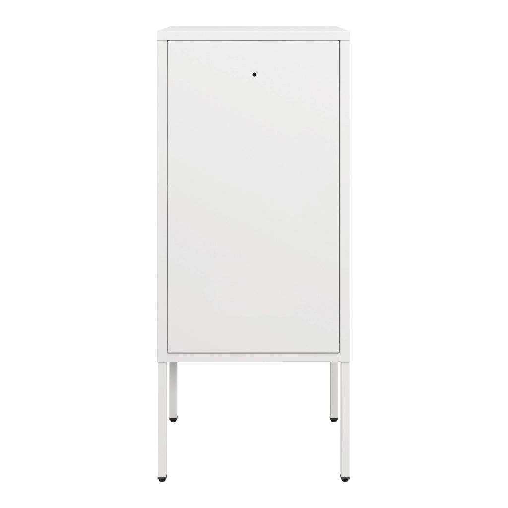 Set di 2 Armadietti Hausjärvi Comodini in Acciaio con Serratura - Bianco [en.casa]