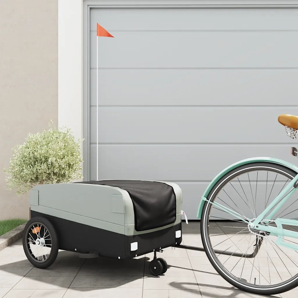 Rimorchio da Bici Nero e Grigio 45 kg in Ferro CFW8484694