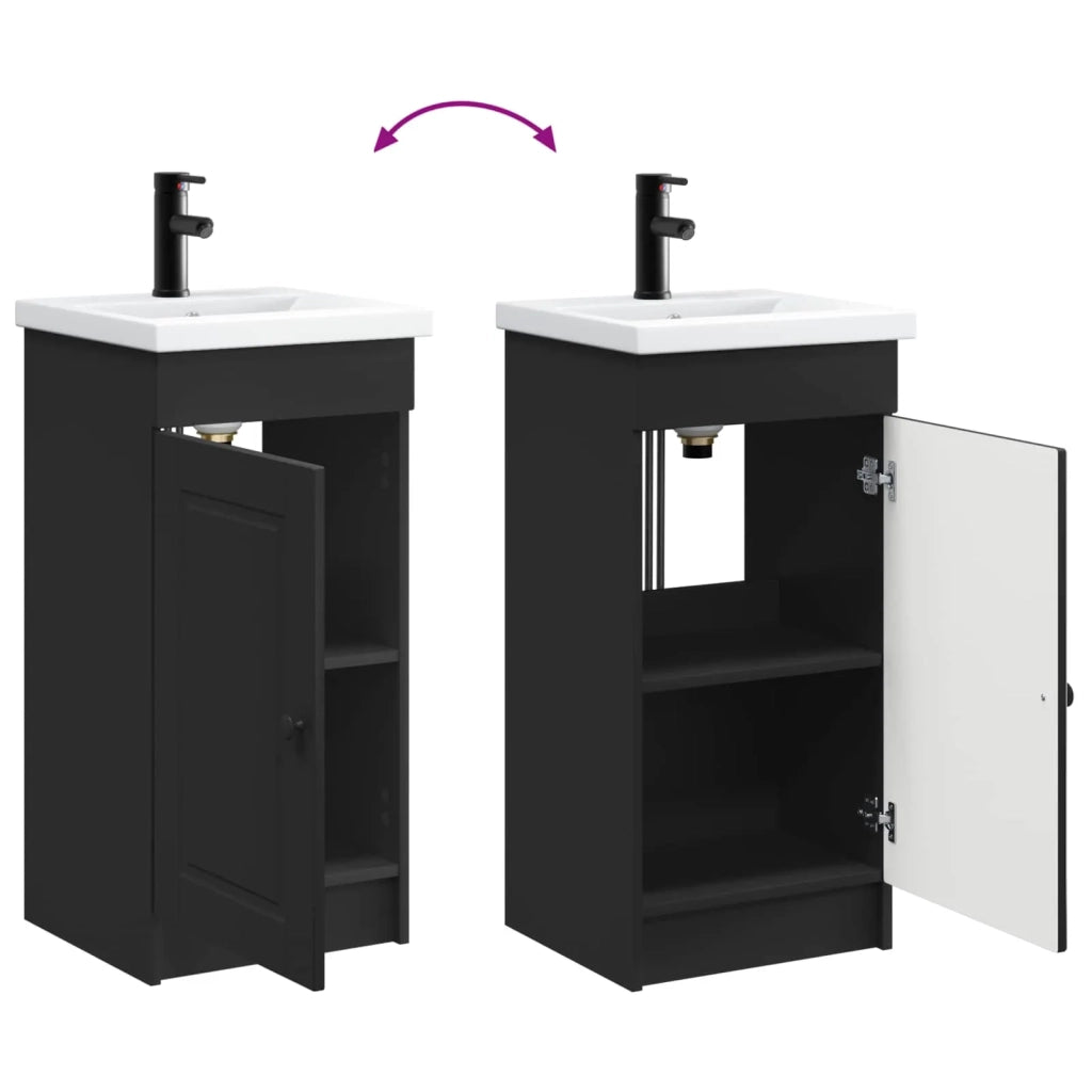 Mobile da bagno con lavabo Nero 42 x 40 x 84,5 cm 890055