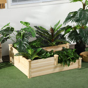 Aiuola rialzata a 3 livelli in legno di abete naturale per giardino e balcone