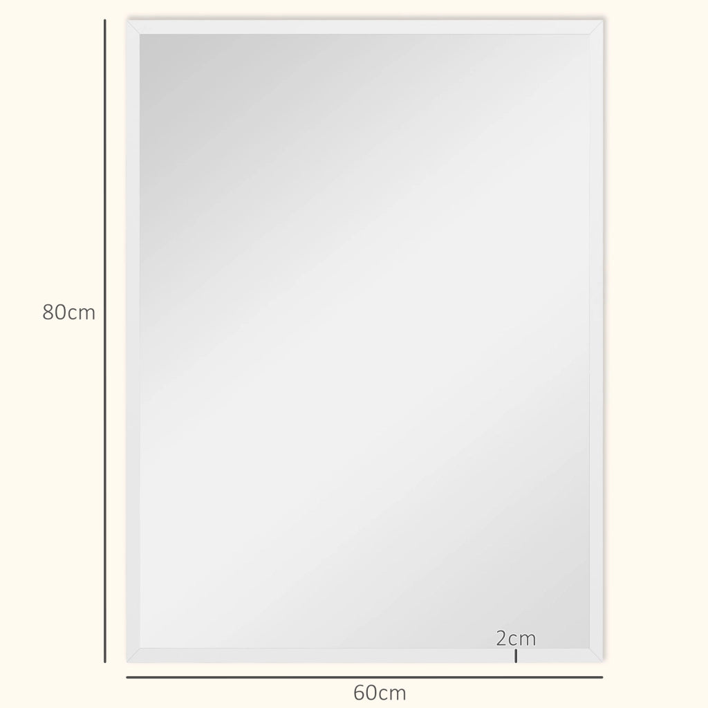 Specchio da parete rettangolare ¨C Minimal ¨C 60x80 cm bianco
