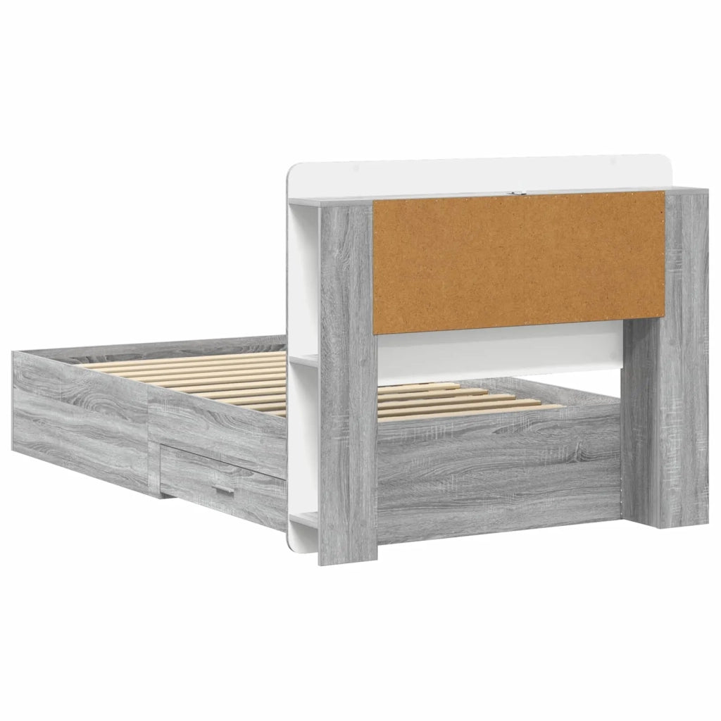 Telaio del letto con storage Sonoma grigio 80 x 200 cm 3433809