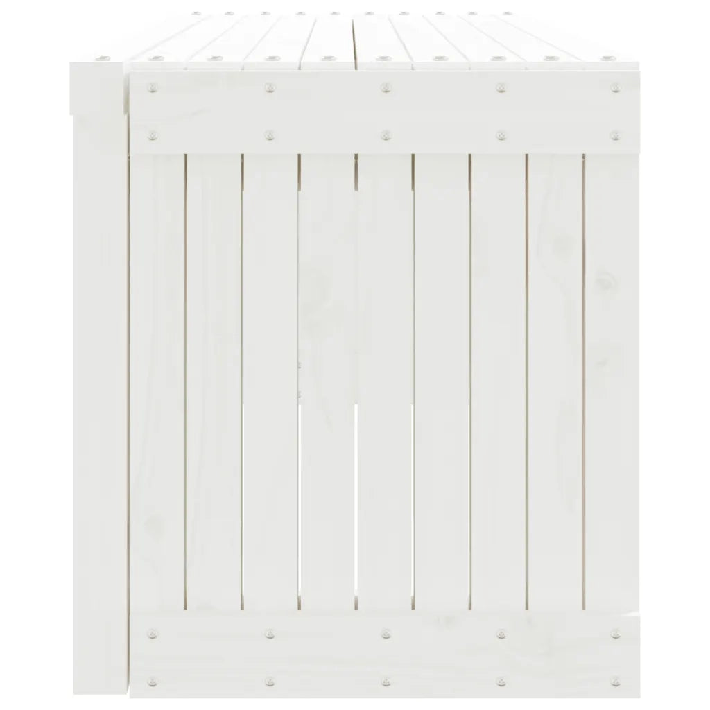 Panca Giardino Estensibile Bianca 212,5x40,5x45cm Massello Pino 832526