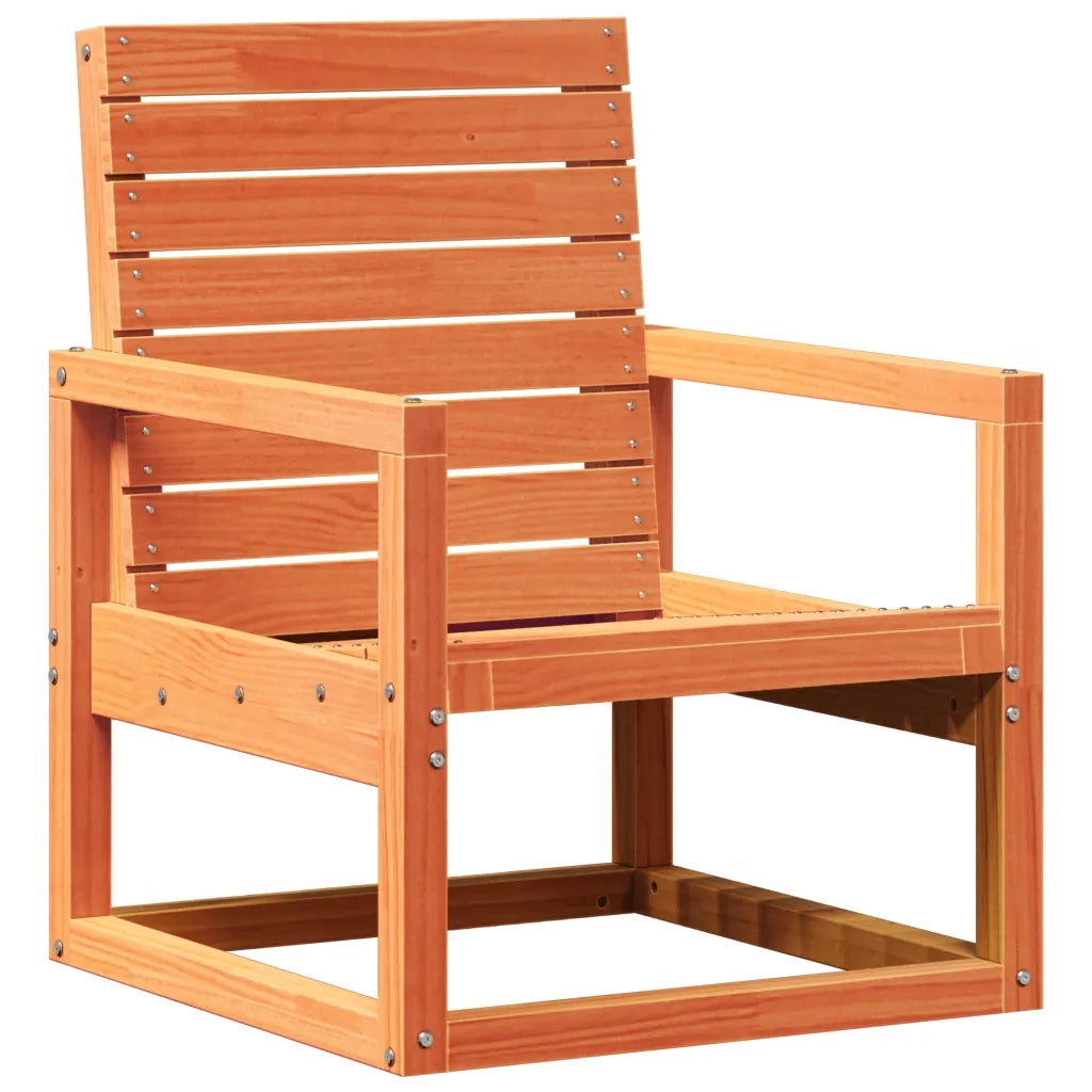 Sedia da Giardino Marrone Cera 57,5x63x76cm Legno Massello Pino 844645