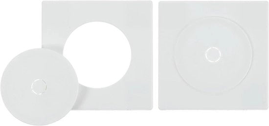 Doppie tappe a parete 51 mm ID, autofixante, quadrata e rotonda, bianca - per climatizzazione, aspiratore, rubinetto.