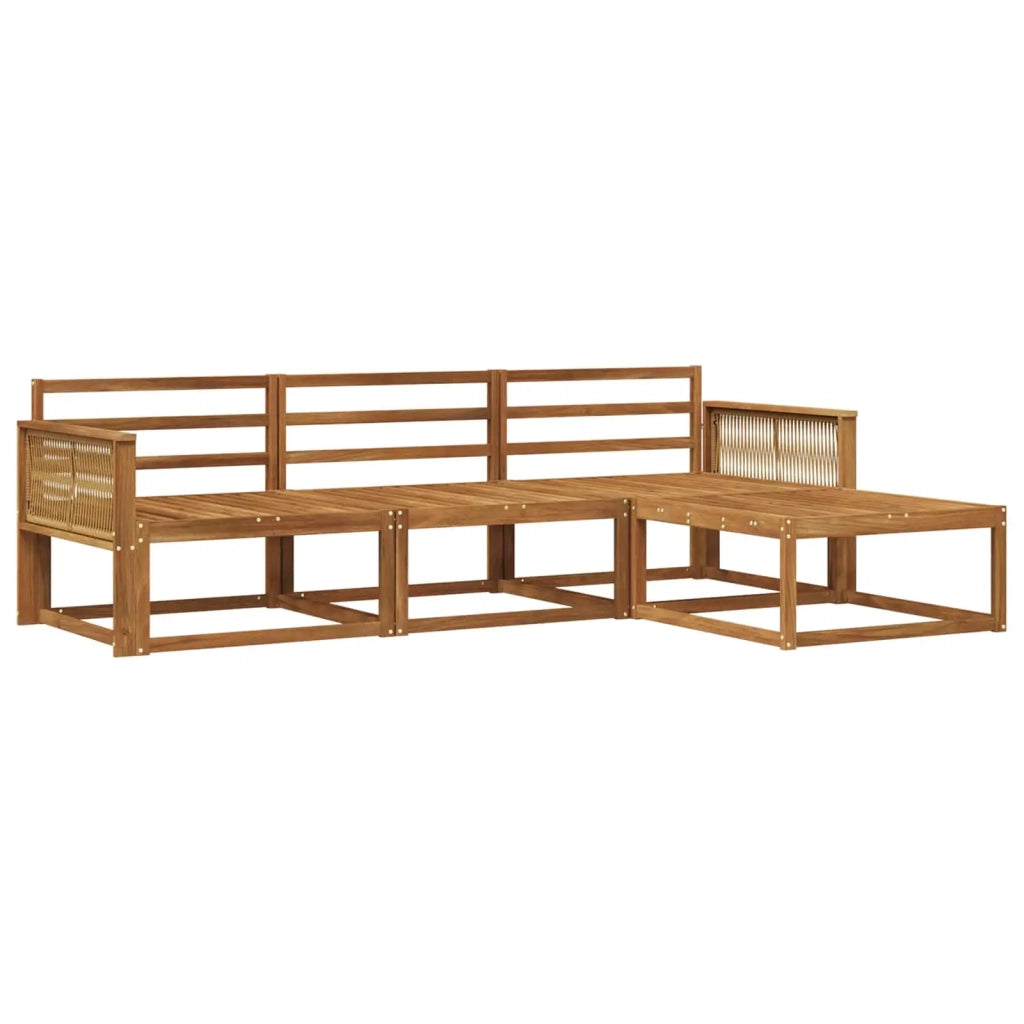 Set di divani da esterno 4 pcs Naturale