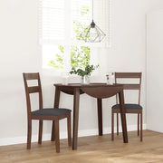 vidaXL Sedie da Pranzo con Cuscini 2pz Marrone Legno Massello di Hevea