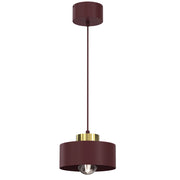 Lampada a sospensione Marti 1xE27 bordeaux oro Luminex