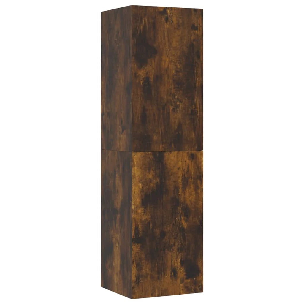 Mobile TV multimediale scaffale TV credenza TV sala da pranzo soggiorno camera da letto a parete rovere affumicato 30,5 x 30 x 110 cm marrone 02_0028124