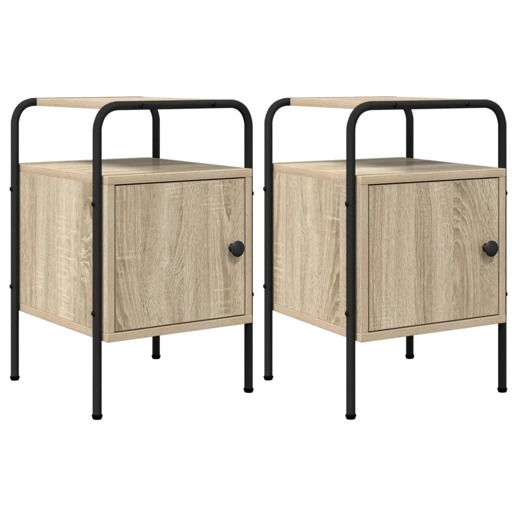 Armadio da Notte 2 pz Rovere Sonoma Legno ingegnerizzato 8007590