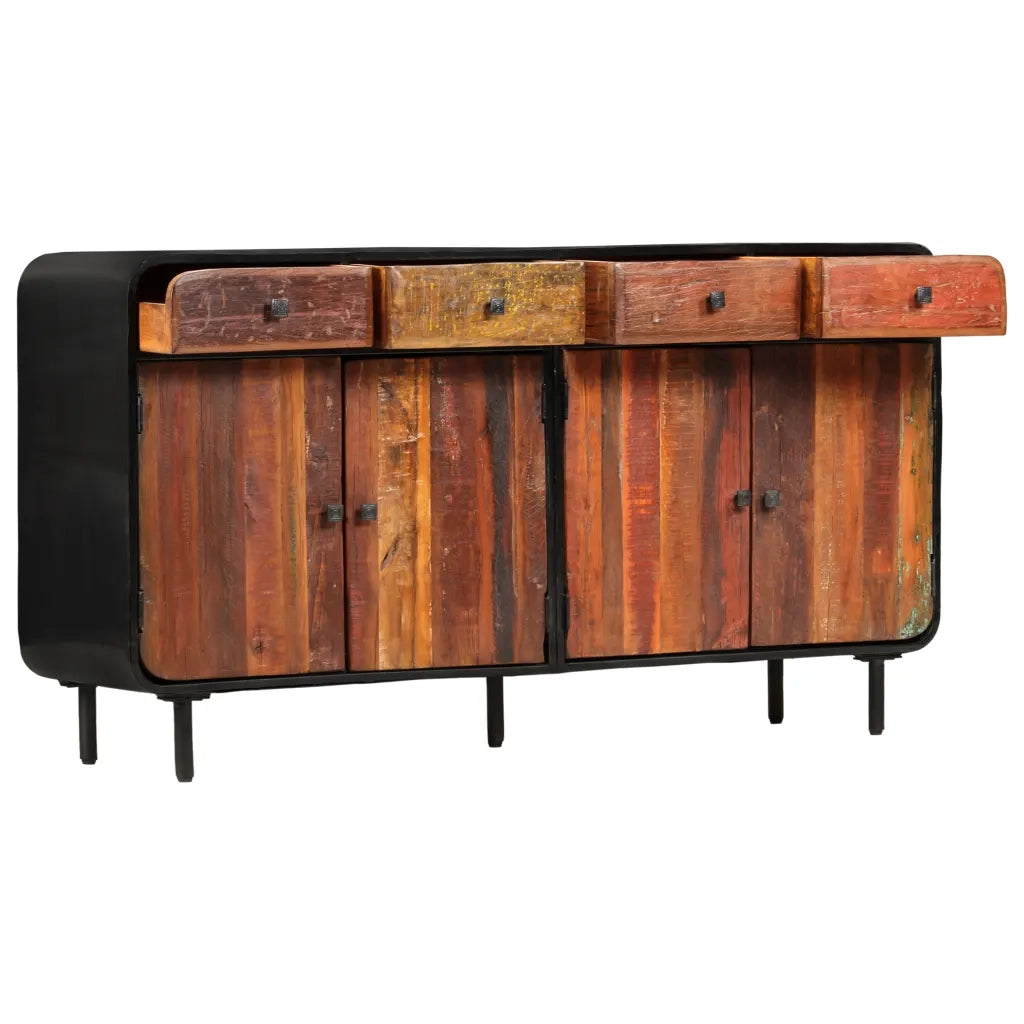 Credenza in Legno Massello di Recupero 140x35x76 cm 282885