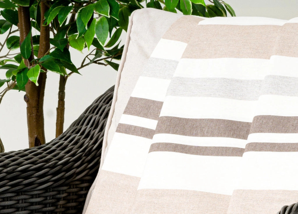 Telo Arredo Granfoulard Copritutto Cotone Made Italy Vari Disegni Arredatutto Copriletto Multiuso - 2 Piazze - Multiriga Beige