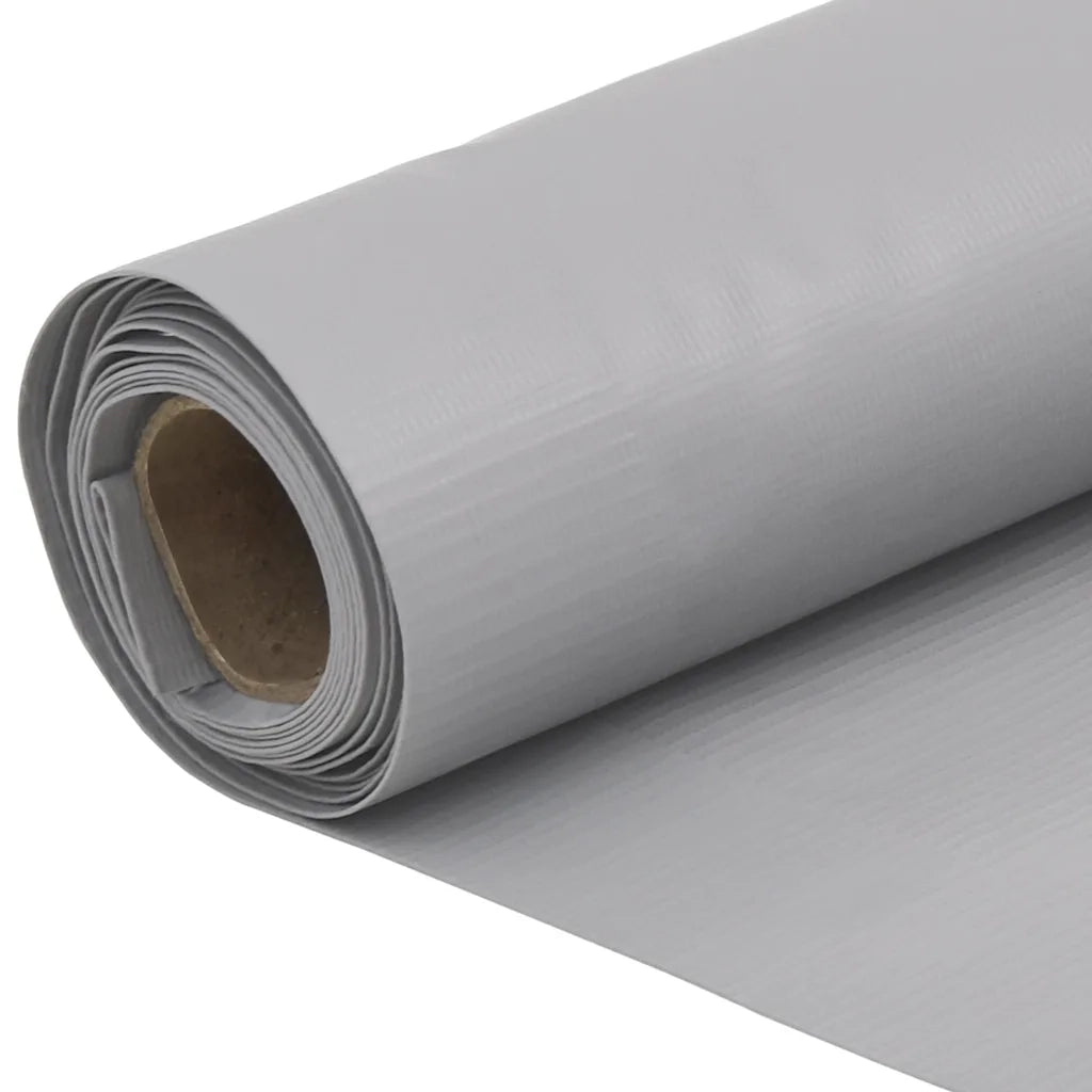 vidaXL Paravento da Balcone Grigio 600x90 cm in PVC