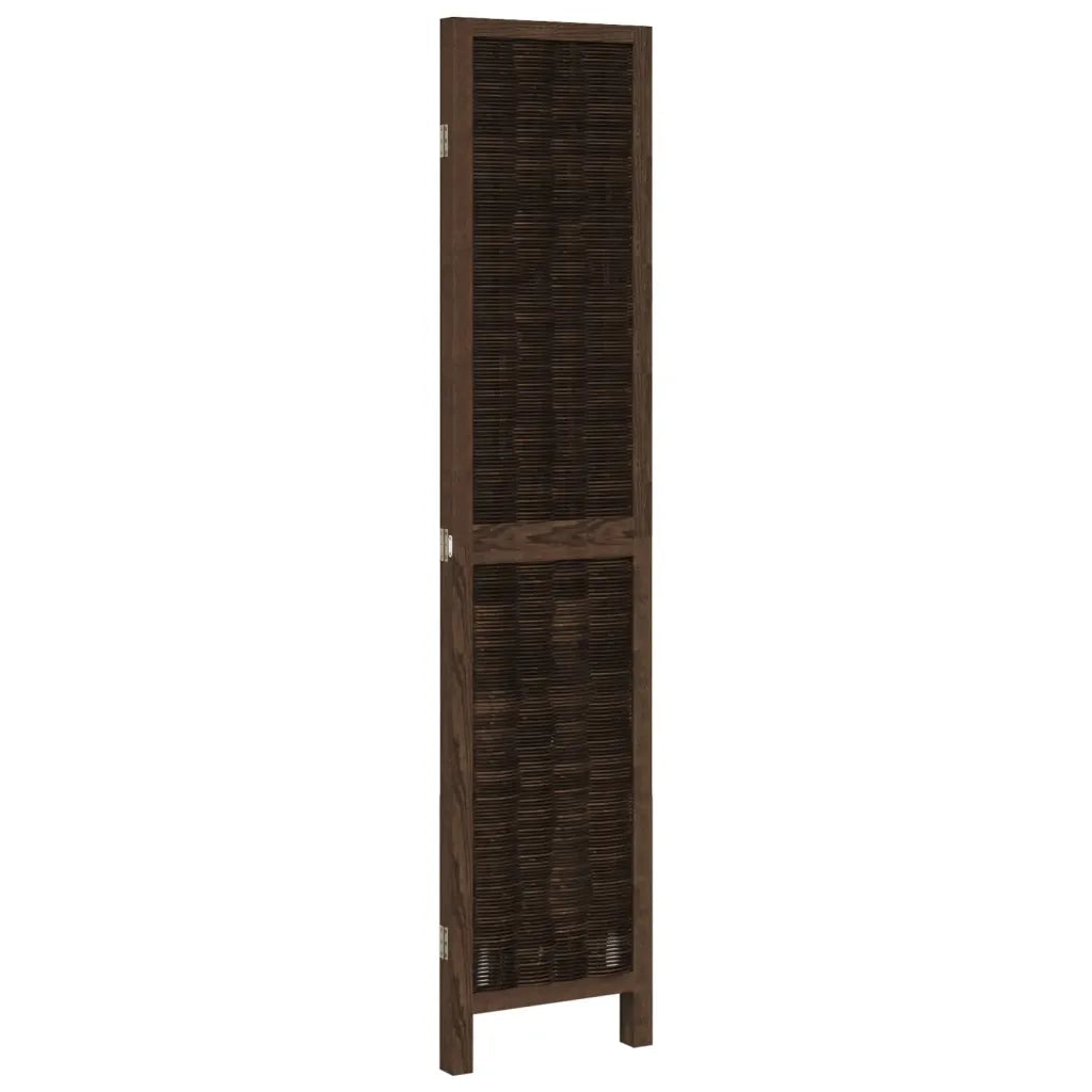 Divisorio Ambienti 3 Pannelli Marrone Scuro Massello Paulownia 358654