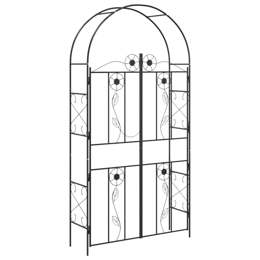 Arco da Giardino Tinta unita Nero 115 x 37 x 226 cm