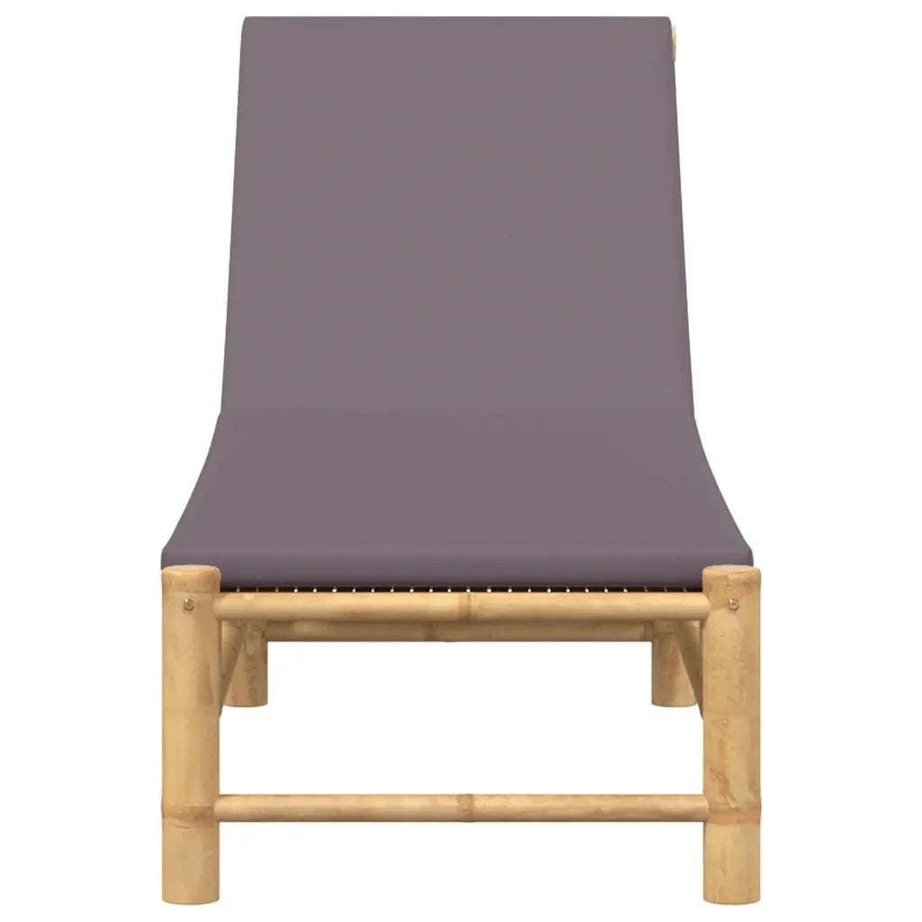 Lettino Prendisole con Cuscini 55x199x30 cm in Bambù 4108227