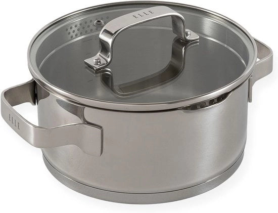 Piatto da cucina moderno 18 cm - libero da PFAS - acciaio inossidabile - adatto a tutte le fonti di calore