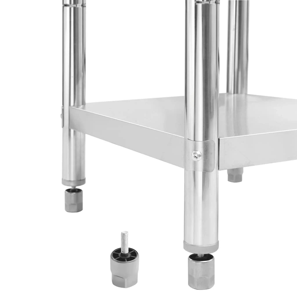 Tavolo da lavoro professionale da cucina 60 x 60 x 85 cm in acciaio inox 02_0045405