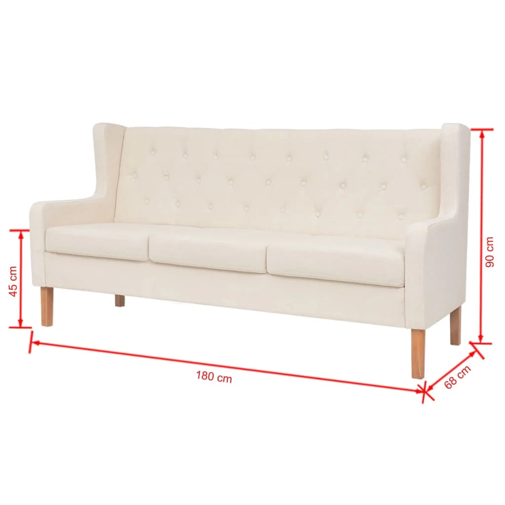 Divano letto a 3 posti letto trasformabile per gli ospiti divano letto per soggiorno pieghevole per uso interno tessuto bianco crema 02_0018991