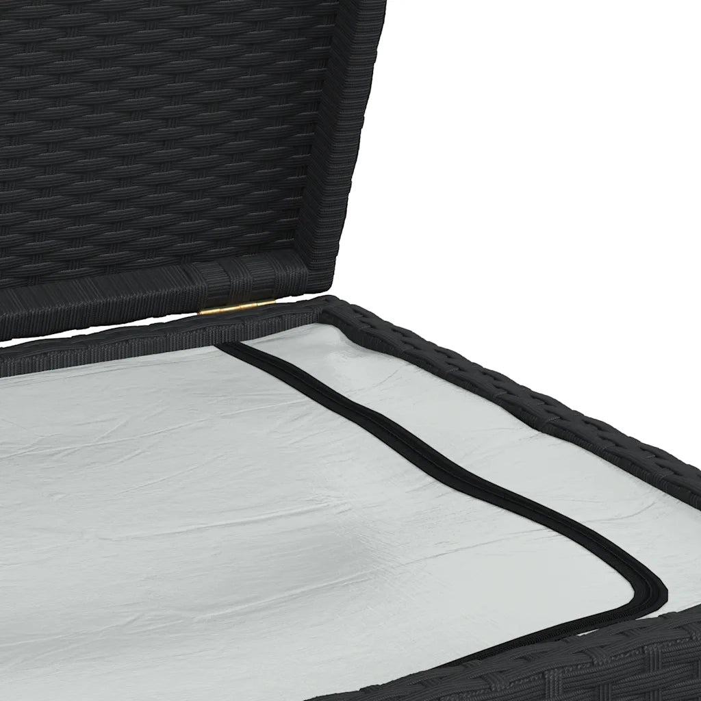 Baule da Giardino Nero 120x50x60 cm in Polyrattan CFW1906301