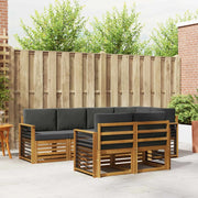 Set divano sezionale con cuscino 7 pcs Naturale e Antracite 3374982