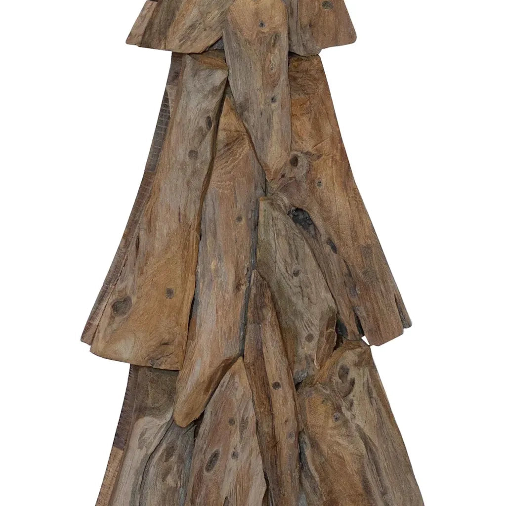 Albero di Natale Marrone 121 cm Legno massello di teak 42017931