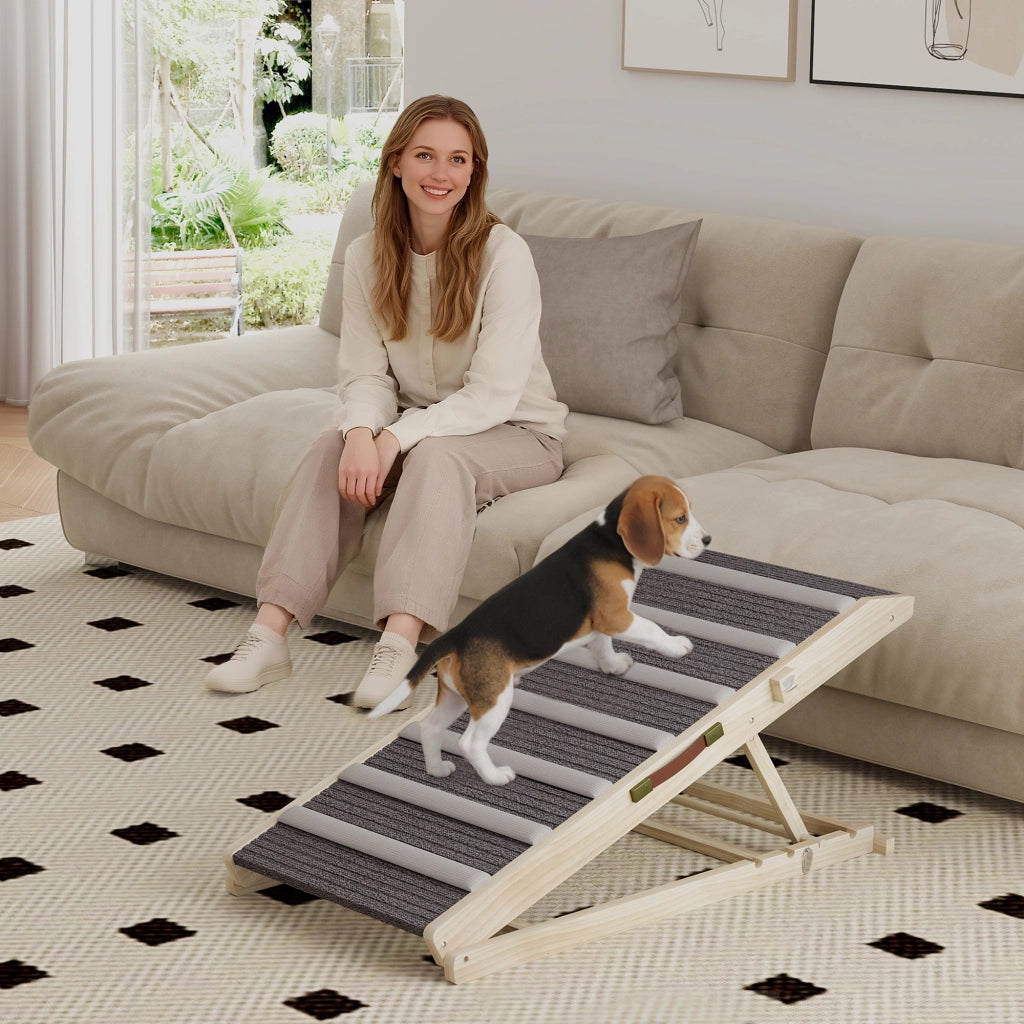 Rampa per Cani Pieghevole in Legno ¨C zephmum ¨C 35-50 cm