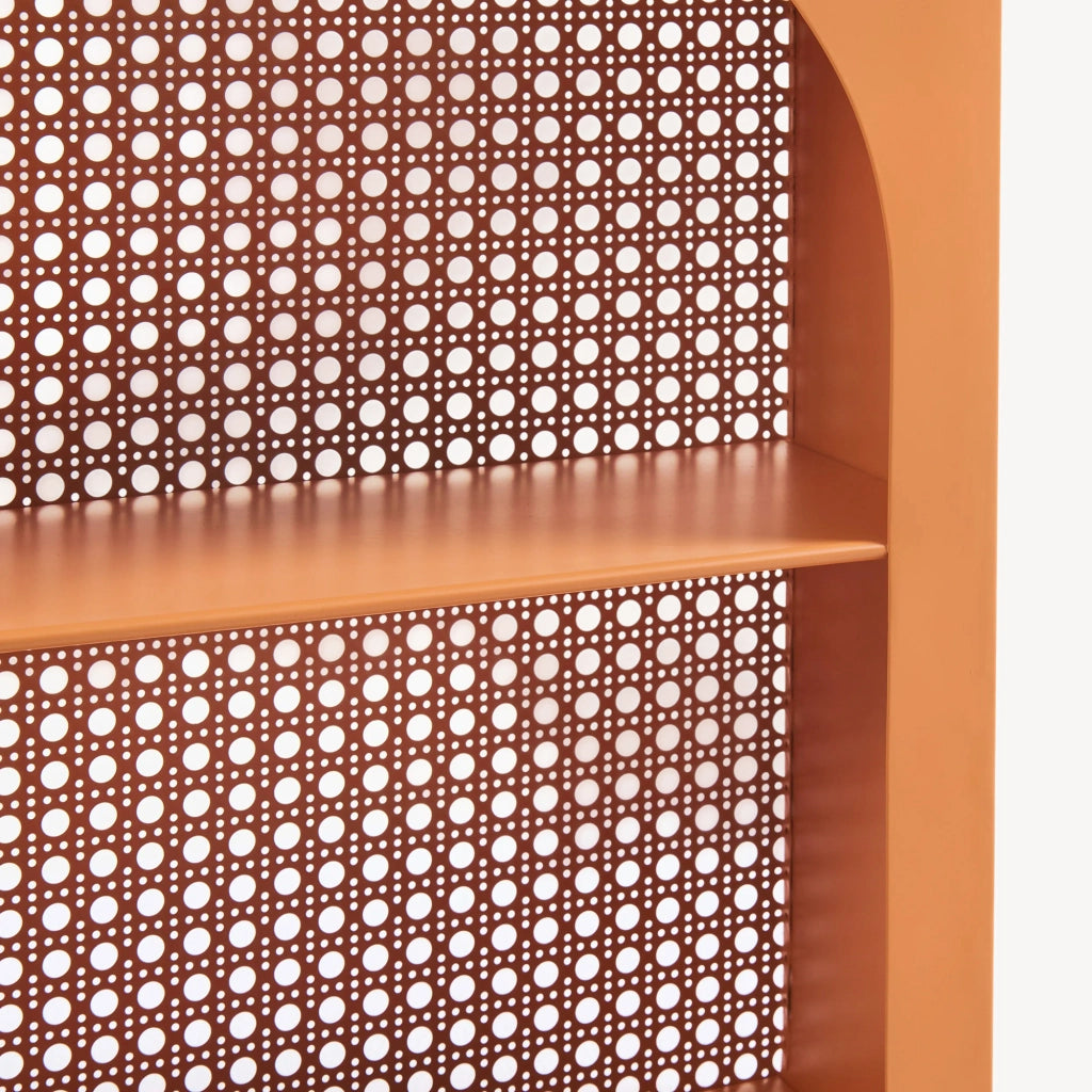 Scaffale da Parete Jäller Design Arcuato 40x30x13 cm Arancione [en.casa]