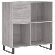 Pratico mobiletto vintage per riporre i vinili 84,5 x 38 x 89 cm realizzato in legno composito Sonoma grigio 02_0049180