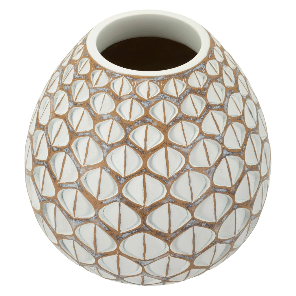 Bareti, Vaso Colore Struttura Bianco, Beige