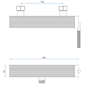 Rubinetto Doccia Rea Argon Brush Copper