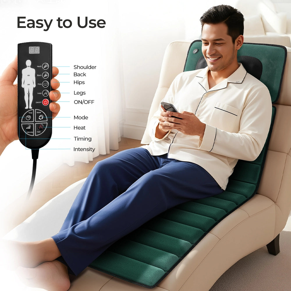 Cuscino massaggiante elettrico multifunzione per tutto il corpo (massaggio gambe escluso), in memory foam, dimensioni 155¡Á50¡Á3 cm, per massaggio a spa