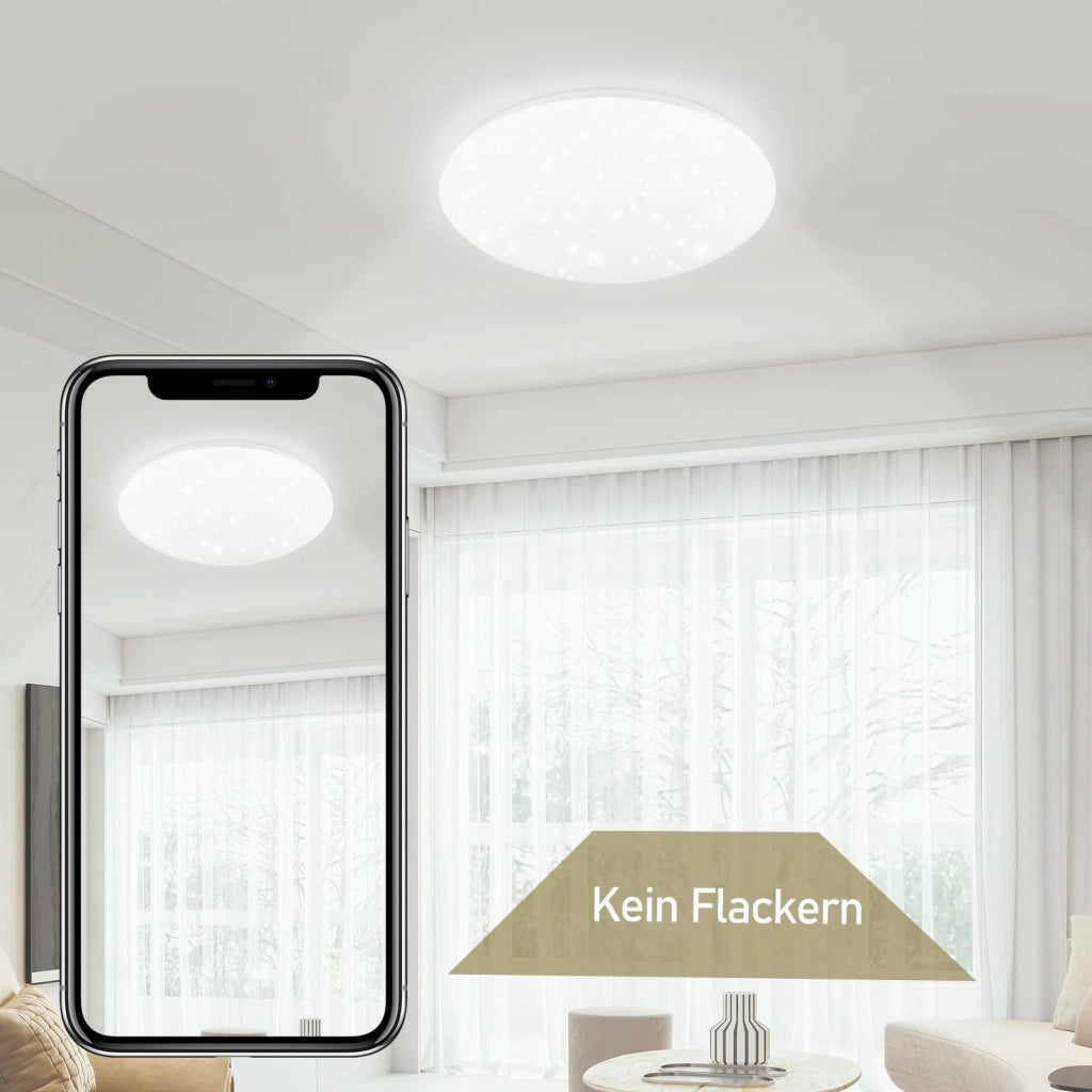ZMH Lampada da soffitto LED moderna forma stella rotonda per soggiorno