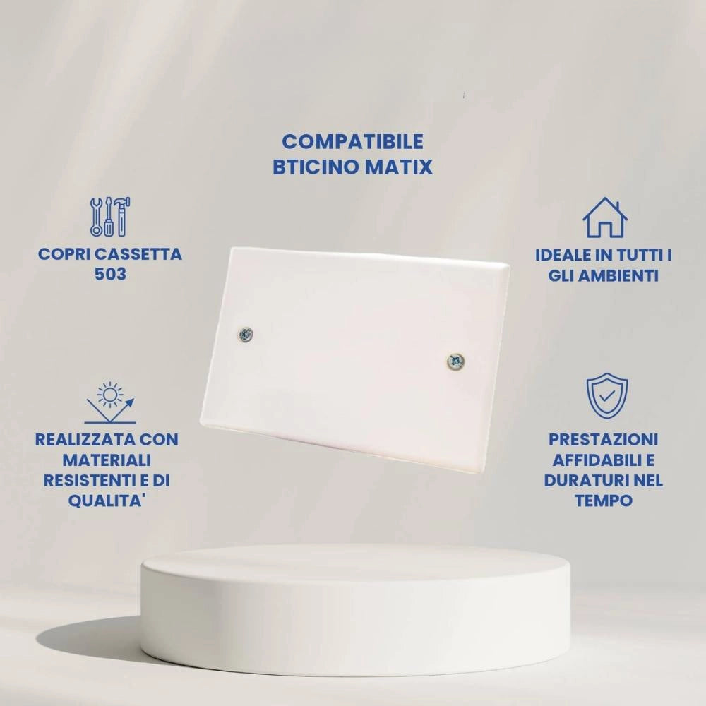 Coperchio marlanvil 1753b per scatole di incasso 503 colore bianco