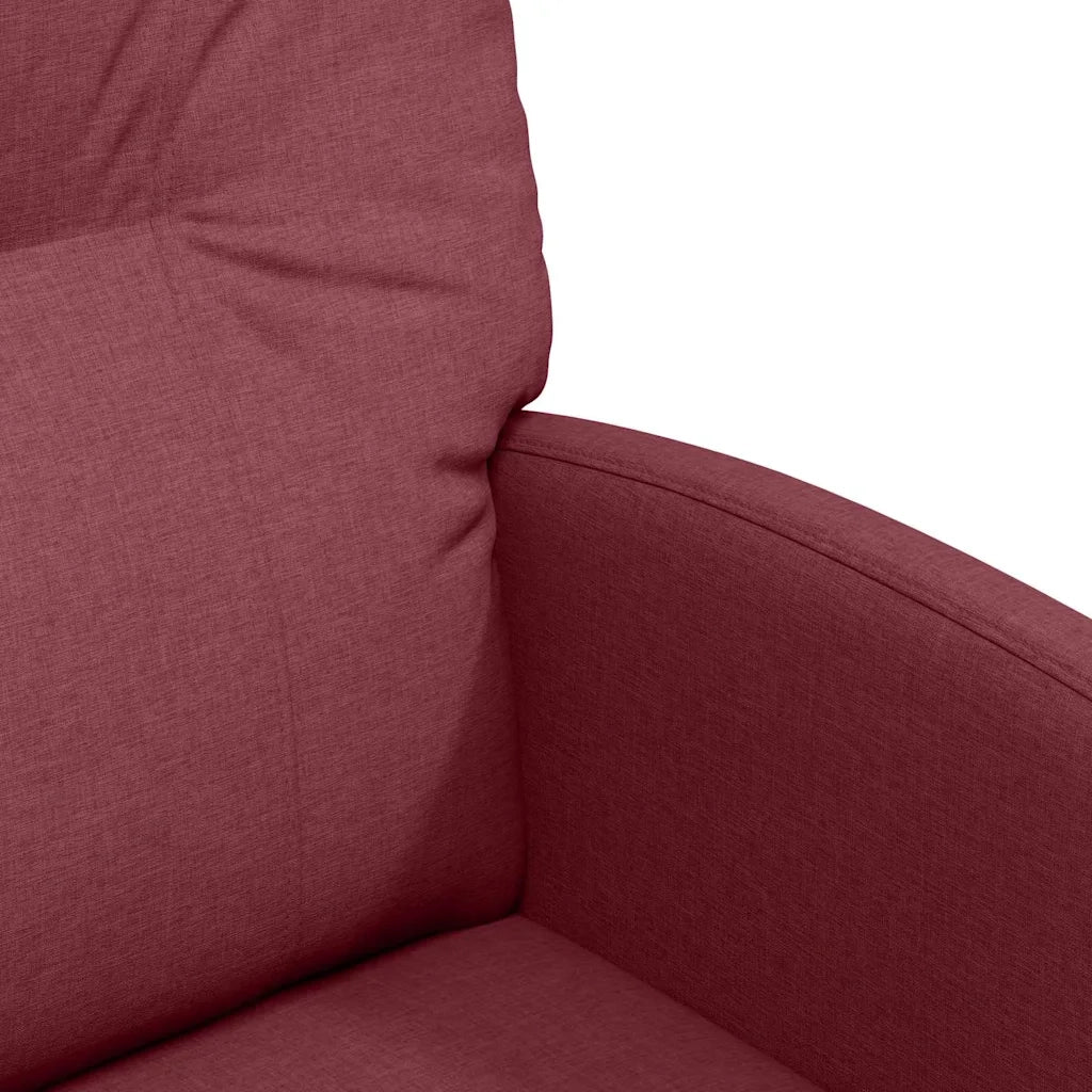 Sedie da Pranzo con Ruote 2 pcs Rosso vino 57 x 67 x 95 cm