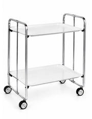 Carrello da cucina pieghevole cromato con ruote BAUHAUS 2 ripiani
