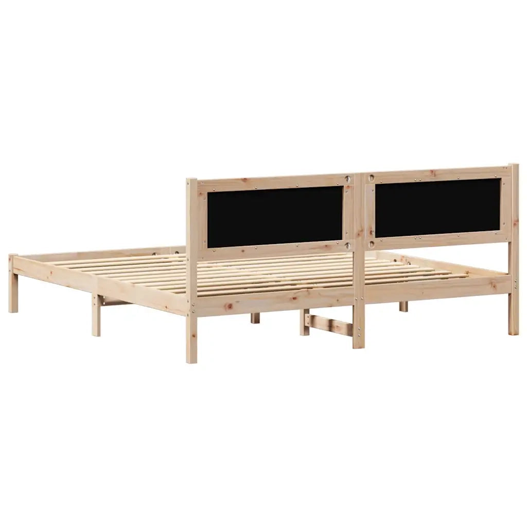 Struttura del letto Grigio scuro 160 x 200 cm Pino massello