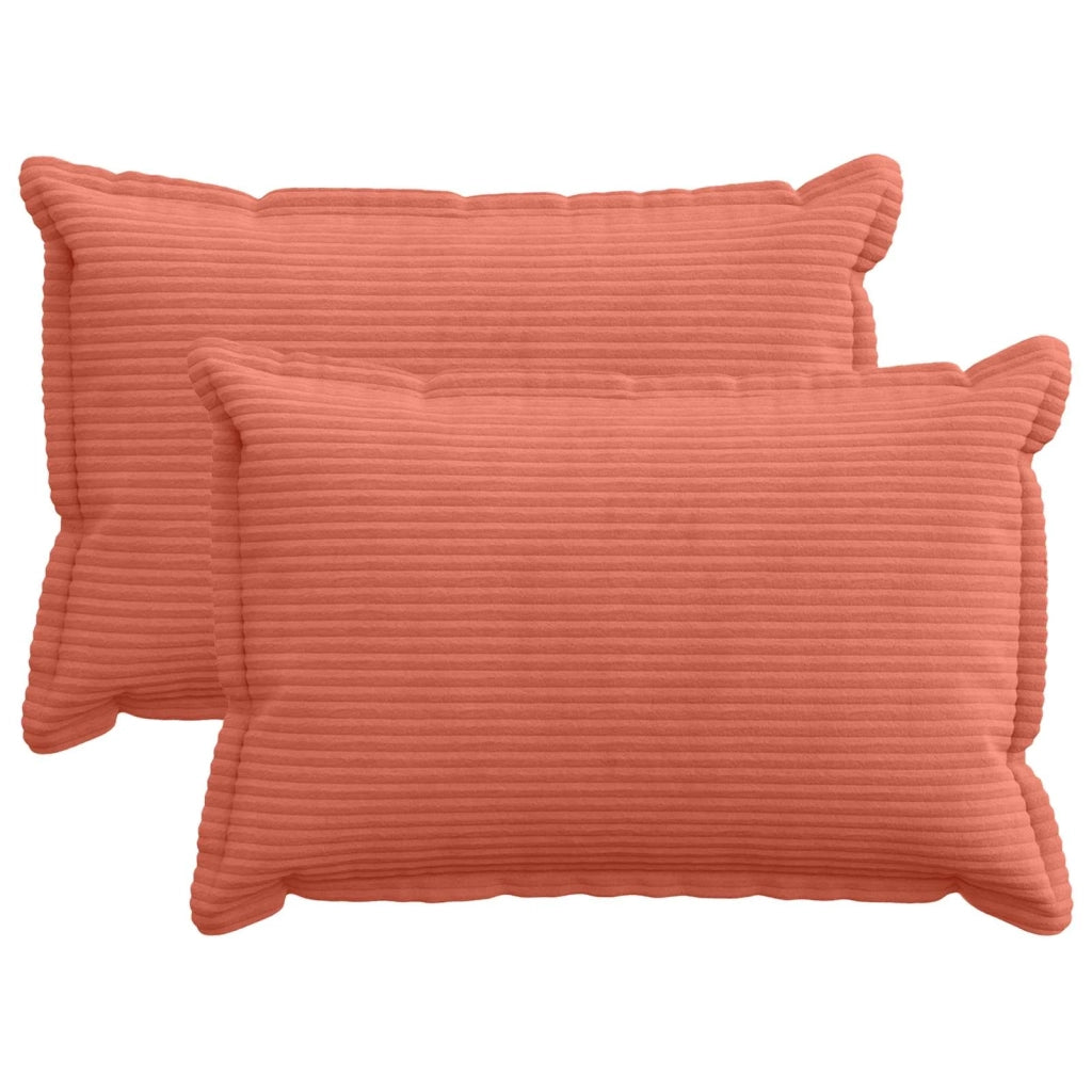 Federa 2 pz HOUTEN Rosso Arancio 30 x 50 cm corduroy 916139