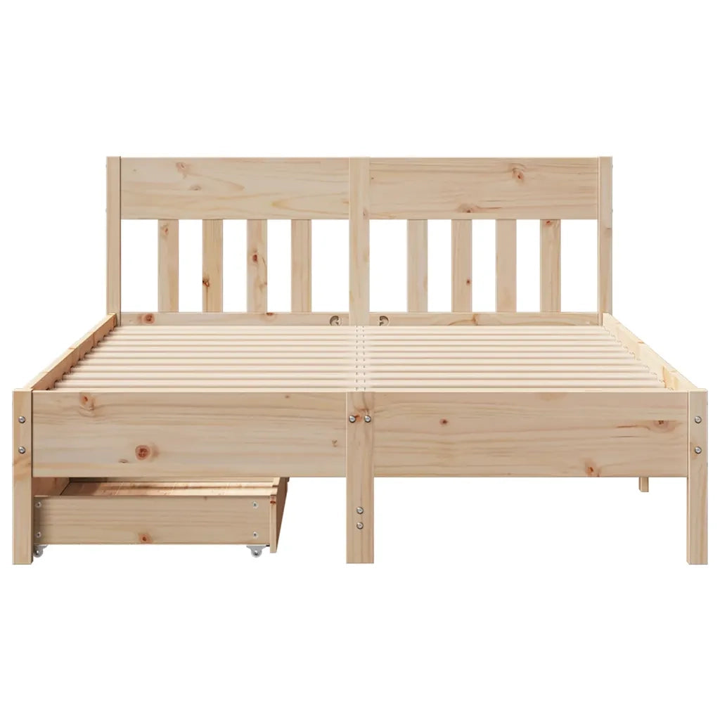 Letto senza Materasso 150x200 cm in Legno Massello di Pino 3301863