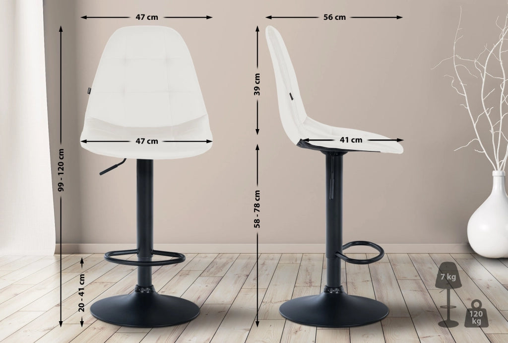 Sgabello bar Elmore ecopelle B 7