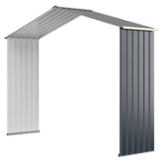 Kit di estensione abbinato per capanno degli attrezzi da giardino, Estensione per casetta organizer 277x64x202cm-Casette da giardino