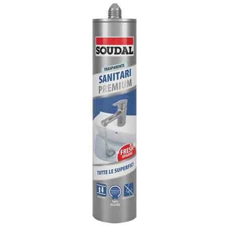 SILICONE NEUTRO SANITARI SOUDAL 300 ml - Trasparente - SOUDAL