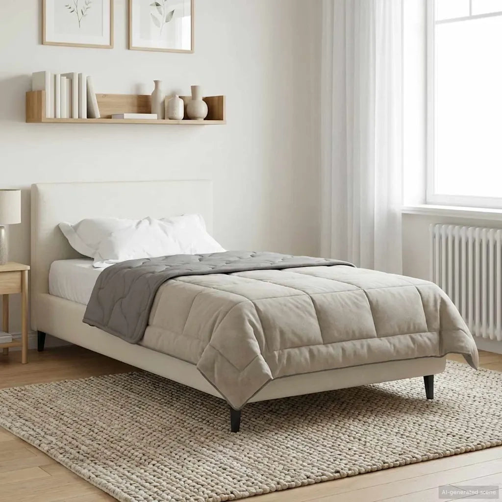 Piumone Completo Annuale Trapuntato Grigio chiaro 135 x 200 cm 42026246