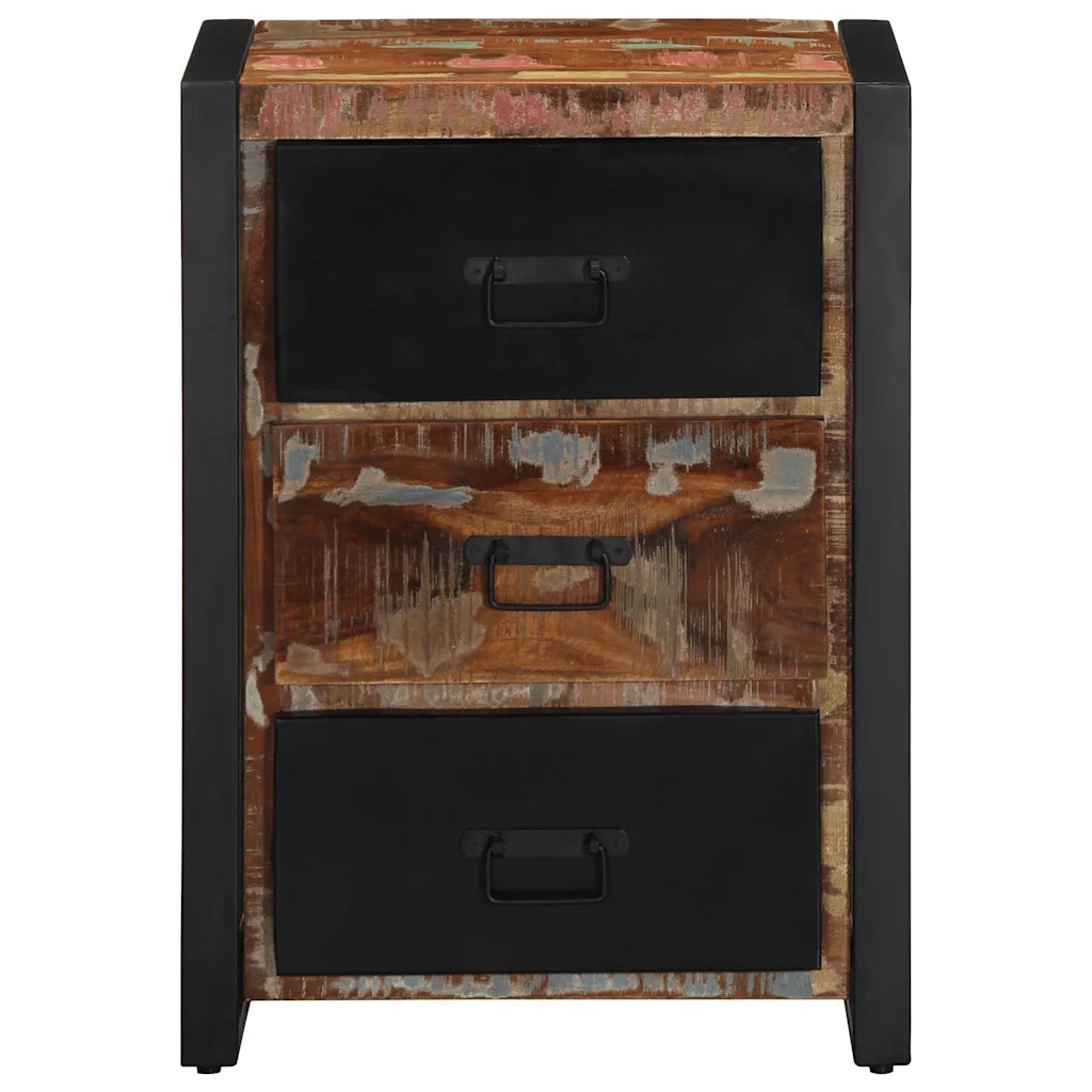Mobiletto con cassetti multicolore 50x35x70 cm in legno massello di recupero 4013584