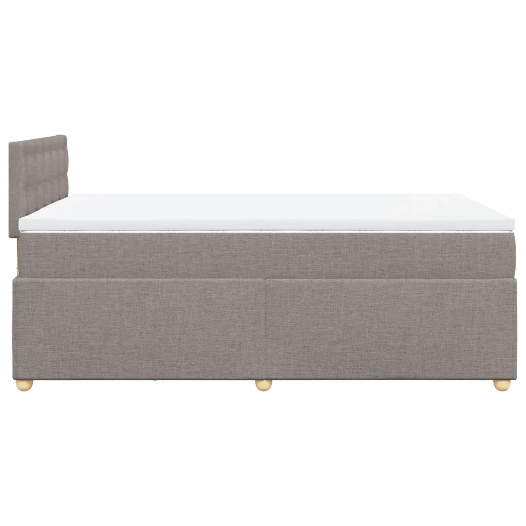 Giroletto a Molle con Materasso Tortora 120x190 cm in Tessuto