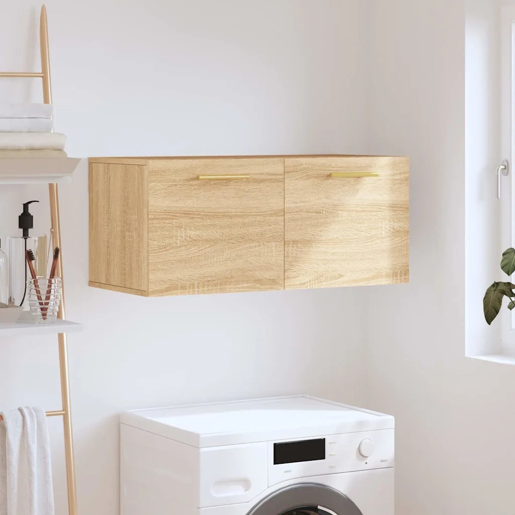 Mobile a Parete Rovere Sonoma 80x36,5x35 cm Legno Multistrato