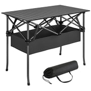 Tavolo da pranzo pieghevole ¨C zephmum ¨C nero, metallo, 93x55x68 cm