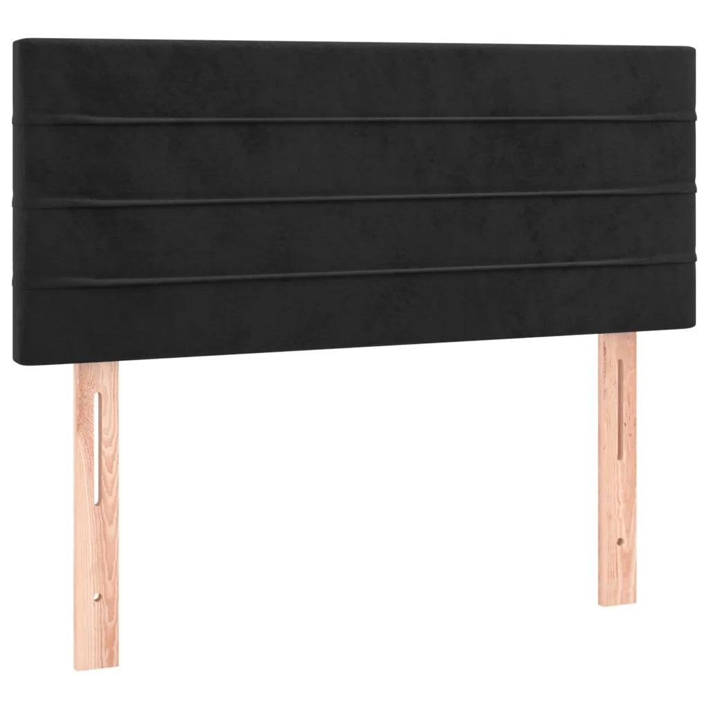 Letto a Molle con Materasso e LED Nero 80x200 cm in Velluto cod mxl 61404